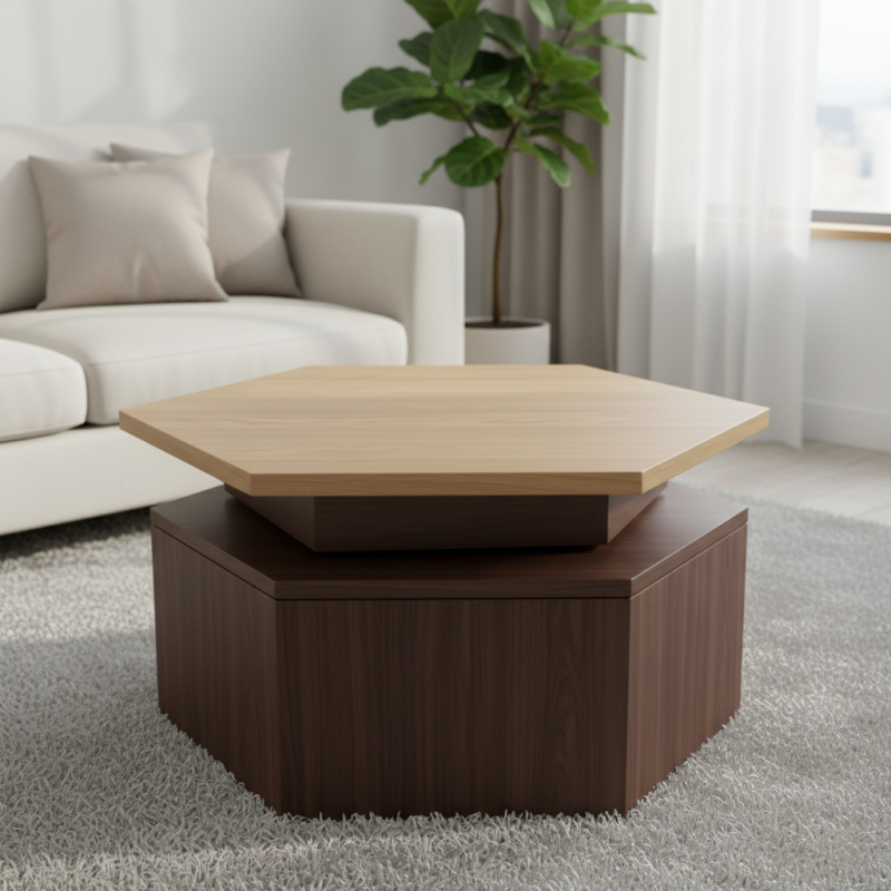 HexaTier Modern Center Table
