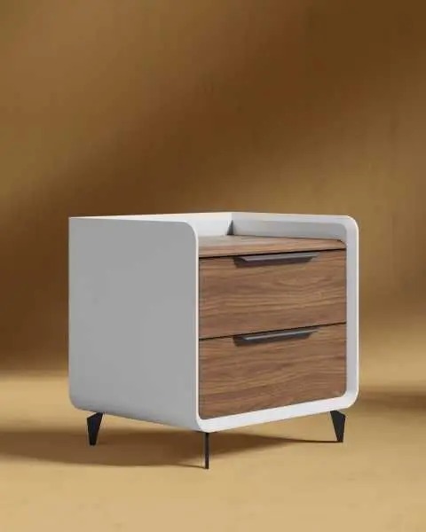 Nordic Duo Drawer Bedside Table